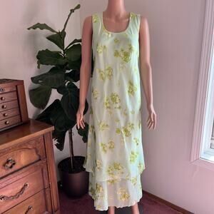 Vintage mint green floral dress